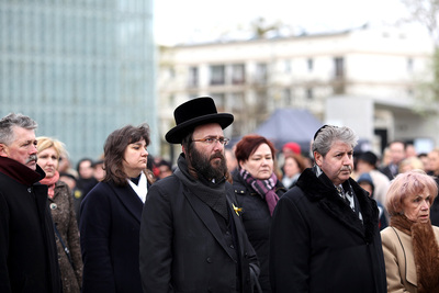 Uroczystości w 74. rocznicę powstania w getcie (fot. Marcin Jurkiewicz / IPN)