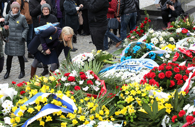 Uroczystości w 74. rocznicę powstania w getcie (fot. Marcin Jurkiewicz / IPN)