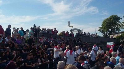 Uroczystości przy Memoriale KL Gusen