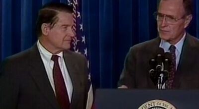 William H. Webster i prezydent USA George Bush senior