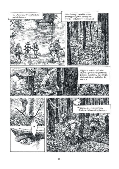 strona z komiksu „Oszek. Zmagania z legendą”