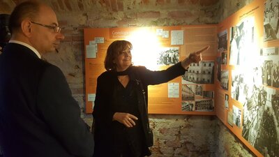 Dr Mateusz Szpytma i Ana Blandiana. Fot. Agnieszka Skieterska / Instytut Polski w Bukareszcie