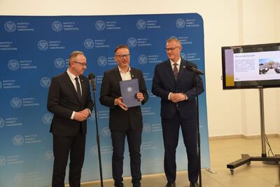 Uroczystość przekazania artefaktów związanych z Józefem Bosiem ps. „Lot” – Kamień Pomorski, 2 marca 2023. Fot. IPN