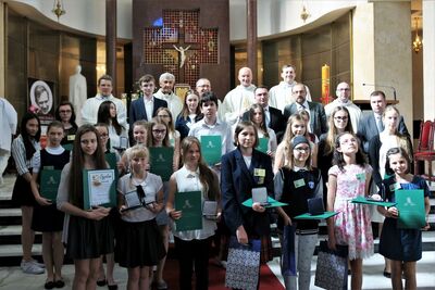 Finał konkursu „Ks. Jerzy Popiełuszko – człowiek Prawdy, który zło dobrem zwyciężał”. Fot. Piotr Wiszenko