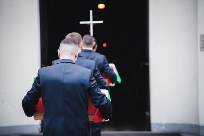 Ceremonia pogrzebowa trzech żołnierzy armii węgierskiej poległych w walkach z Armią Czerwoną – fot. MN/BUWiM