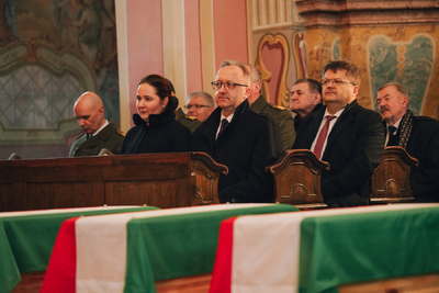 Ceremonia pogrzebowa trzech żołnierzy armii węgierskiej poległych w walkach z Armią Czerwoną – fot. MN/BUWiM