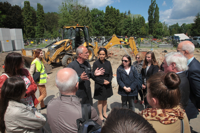 Wizyta na „Łączce”. Fot. Piotr Życieński