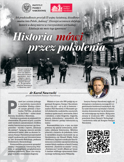 „Historia mówi przez pokolenia” – dodatek specjalny do dwumiesięcznika „W Sieci Historii”