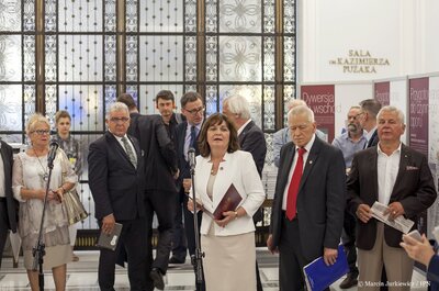 Otwarcie wystawy „Solidarność Walcząca” w Sejmie – 20 czerwca, 2017. Fot. Marcin Jurkiewicz (IPN)