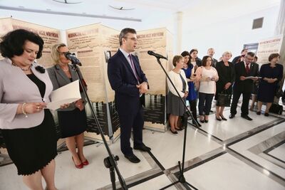 Wystawa „Niedokończone msze wołyńskie” w Sejmie. Fot. Sławomir Kasper (IPN)