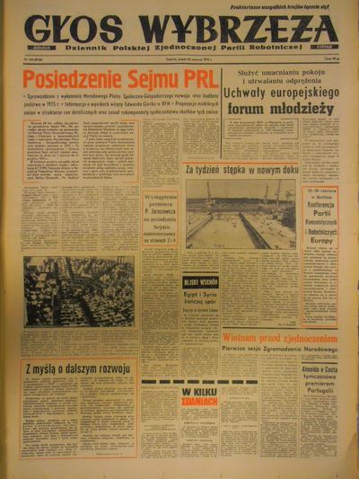 „Głos Wybrzeża” z czerwca 1976 r.