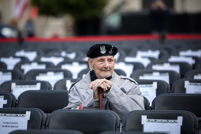 Uroczystości przy pomniku Powstania Warszawskiego na pl. Krasińskich – 31 lipca 2023. Fot. Sławek Kasper (IPN)