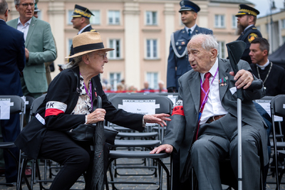 Uroczystości przy pomniku Powstania Warszawskiego na pl. Krasińskich – 31 lipca 2023. Fot. Sławek Kasper (IPN)