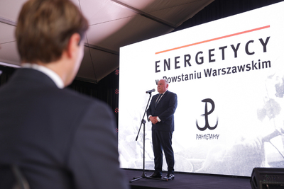 Uroczystość „Energetycy w Powstaniu” przy dawnej Elektrowni Warszawskiej – Warszawa, 1 sierpnia 2023. Fot. Mikołaj Bujak (IPN)