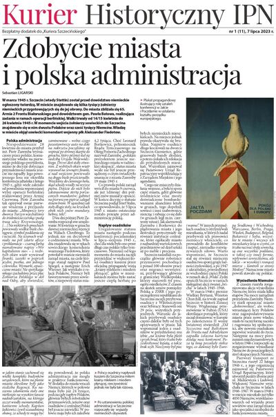 „Kurier Historyczny IPN: Zdobycie miasta i polska administracja” – dodatek prasowy Instytutu Pamięci Narodowej do „Kuriera Szczecińskiego”