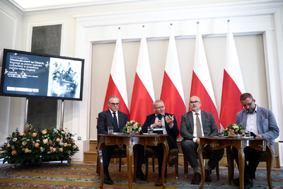Konferencja naukowa „Niemiecki mord na Ulmach. Represje za pomoc ludności żydowskiej w kontekście realiów czasu Zagłady” – Warszawa, 7 września 2023. Fot. Sławek Kasper (IPN)