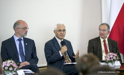 Prof. Hiroaki Kuromiya – „»Operacja polska« NKWD 1937–1938. Przywracanie pamięci o zbrodni” – Warszawa, Belweder, 28 września 2017. Fot. Marcin Jurkiewicz/IPN