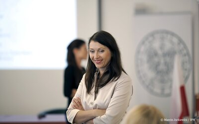 Zastępca Dyrektora Biura Poszukiwań i Identyfikacji mec. Anna Szeląg– 4 października 2017. Fot. Marcin Jurkiewicz (IPN)