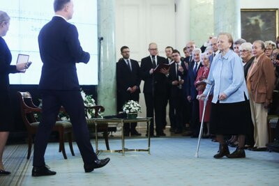 Uroczystość z okazji 75. rocznicy powstania Rady Pomocy Żydom „Żegota”. Fot. Sławomir Kasper (IPN)