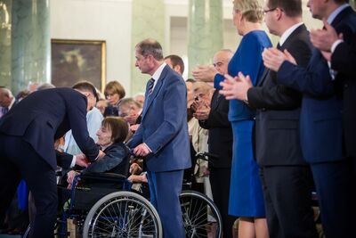 Uroczystość z okazji 75. rocznicy powstania Rady Pomocy Żydom „Żegota”. Fot. Sławomir Kasper (IPN)