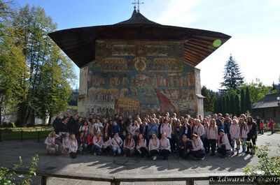 Monastyr Voronet na Bukowinie. Cerkiew monastyru wraz z innymi malowanymi cerkwiami Bukowiny wpisana jest na listę światowego dziedzictwa UNESCO