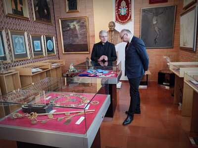 W Ośrodku Dokumentacji i Studium Pontyfikatu Jana Pawła II – Rzym, 19 października 2023 r. Fot. s. Julia Knurek Sł. NSJ