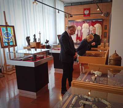 W Ośrodku Dokumentacji i Studium Pontyfikatu Jana Pawła II – Rzym, 19 października 2023 r. Fot. s. Julia Knurek Sł. NSJ