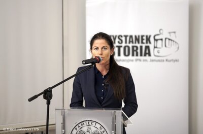 Konferencja prasowa w sprawie okoliczności śmierci Piotra Bartoszcze – 26 października 2017. Fot. Marcin Jurkiewicz / IPN