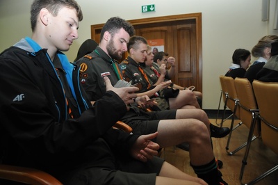 Zajęcia Karola Madaja z Biura Edukacji Narodowej IPN dla harcerzy Okręgu Łódzkiego ZHR