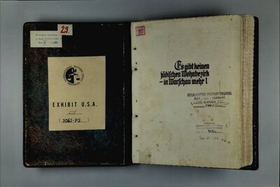 Raport Jürgena Stroopa „Es gibt keinen jüdischen Wohnbezirk – in Warschau mehr!” (Żydowska dzielnica mieszkaniowa w Warszawie już nie istnieje!)