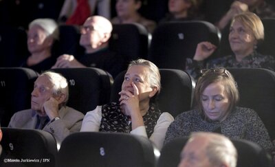 Przedpremierowy pokaz filmu „Piłsudski Bronisław – zesłaniec, etnograf, patriota” podczas warszawskiej inauguracji „Pulsu Wolności” – 6 listopada 2017. Fot. Marcin Jurkiewicz (IPN)
