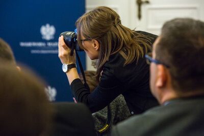 Konferencja prasowa „Dekomunizacja w Warszawie – zarządzenia wojewody w sprawie zmiany nazw ulic”. Fot. Sławomir Kasper (IPN)