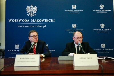 Konferencja prasowa „Dekomunizacja w Warszawie – zarządzenia wojewody w sprawie zmiany nazw ulic”. Fot. Sławomir Kasper (IPN)