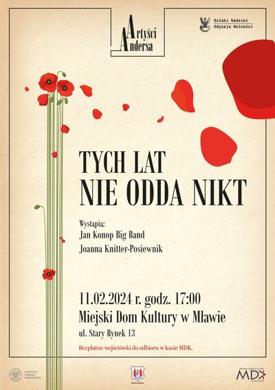 Koncert „Tych lat nie odda nikt” z cyklu „Artyści Andersa”