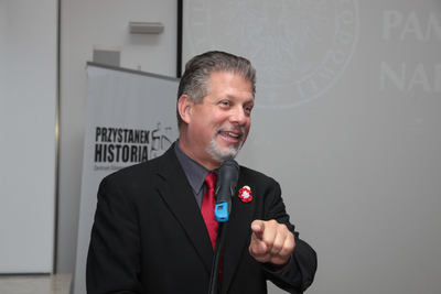 Wykład Gary’ego Powersa jr. na Przystanku Historia w Warszawie – 12 listopada 2017. Fot. Piotr Życieński (IPN)