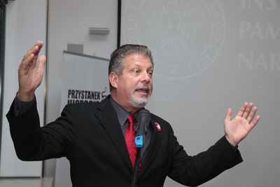 Wykład Gary’ego Powersa jr. na Przystanku Historia w Warszawie – 12 listopada 2017. Fot. Piotr Życieński (IPN)