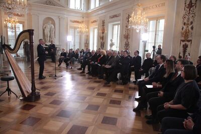 Uroczystość wręczenia nagród „Świadek Historii” osobom i organizacjom spoza Polski odbyła się w Pałacu na Wodzie w Łazienkach Królewskich w Warszawie. Fot. Piotr Życieński (IPN)