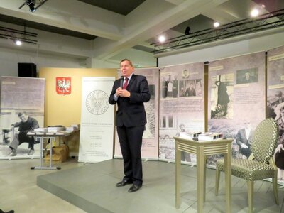 Otwarcie Przystanku Historia w Grodnie. Na zdj. Konsul Generalny RP w Grodnie Jarosław Książek