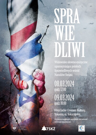 Plakat spektaklu „Sprawiedliwi”