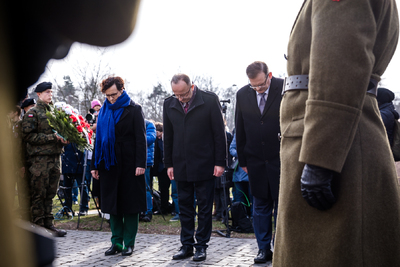 Obchody Narodowego Dnia Pamięci Żołnierzy Wyklętych na powązkowskiej „Łączce” – Warszawa, 1 marca 2024. Fot. Sławek Kasper (IPN)