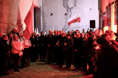 Obchody Narodowego Dnia Pamięci Żołnierzy Wyklętych w dawnym więzieniu mokotowskim – Warszawa, 1 marca 2024. Fot. Sławek Kasper (IPN)