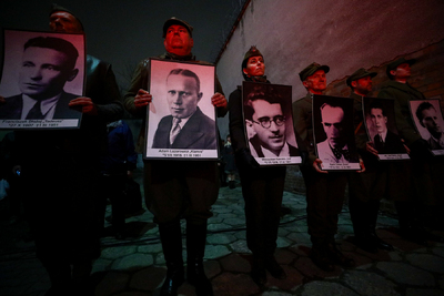 Obchody Narodowego Dnia Pamięci Żołnierzy Wyklętych w dawnym więzieniu mokotowskim – Warszawa, 1 marca 2024. Fot. Sławek Kasper (IPN)