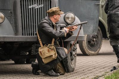 Rekonstrukcja historyczna „Odbicie więźniów z posterunku MO” w Muzeum Żołnierzy Wyklętych i Więźniów Politycznych PRL – Warszawa, 2 marca 2024. Fot. Paweł Ossoliński