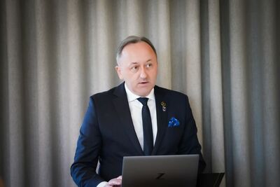 Dni ORP Błyskawica w The D-Day Story Museum – Portsmouth, 4 maja 2024 r. Na zdj. zastępca prezesa IPN dr hab. Karol Polejowski. Fot. Mateusz Niegowski (IPN)