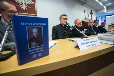 Konferencja prasowa na temat rozpoczęcia serii wydawniczej „Zapiski »Pro memoria« prymasa Stefana Wyszyńskiego” – Warszawa, 28 listopada 2017