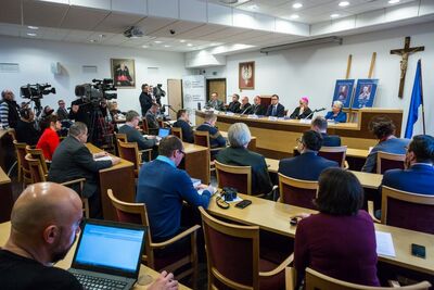 Konferencja prasowa na temat rozpoczęcia serii wydawniczej „Zapiski »Pro memoria« prymasa Stefana Wyszyńskiego” – Warszawa, 28 listopada 2017