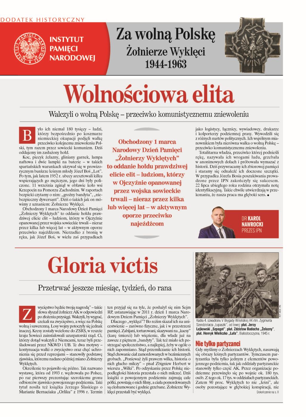 „Za wolną Polskę. Żołnierze Wyklęci 1944–1963” – dodatek prasowy IPN do