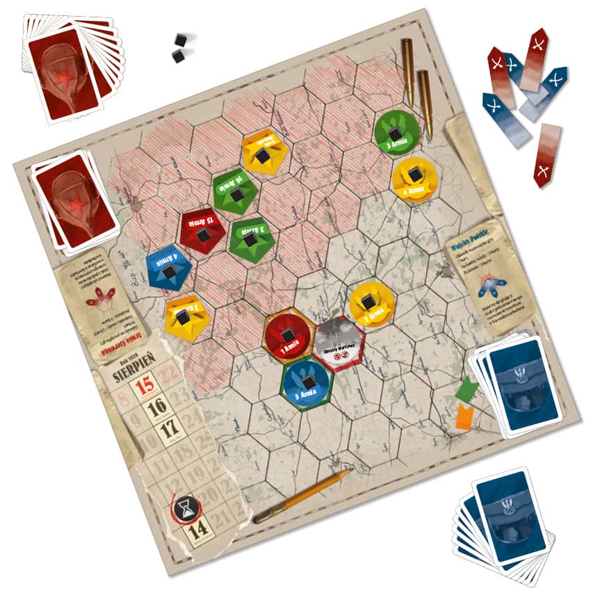 Plansza z gry edukacyjnej Bitwa Warszawska