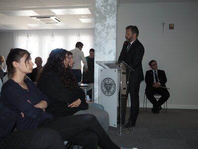 Dr Łukasz Lubicz-Łapiński przybliżył postać lokalnego bohatera walk o Niepodległość Polski - ppłk. Nilskiego-Łapińskiego