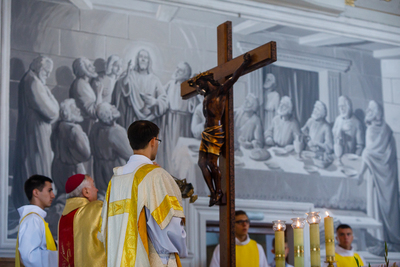 Uroczystości w 71. rocznicę urodzin błogosławionego ks. Jerzego Popiełuszki – Suchowola, 9 września 2018. Fot. Sławek Kasper (IPN)